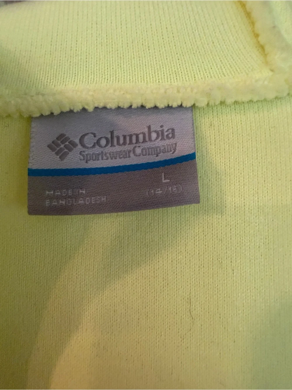 Columbia Kids Light Yellow Hooded Fleece Jacket